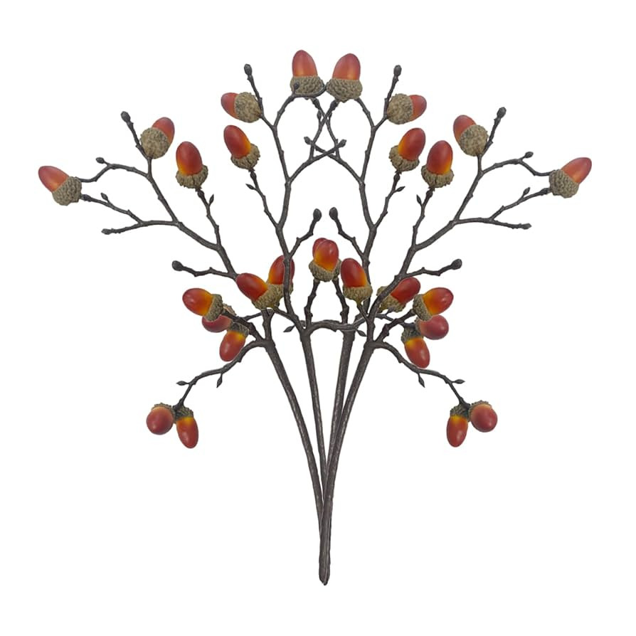 Firlar Lifelike Acorns Artificial Acorns with Faux Stem, Fake Acorn Autumn Decor for Home Office ... | Amazon (US)