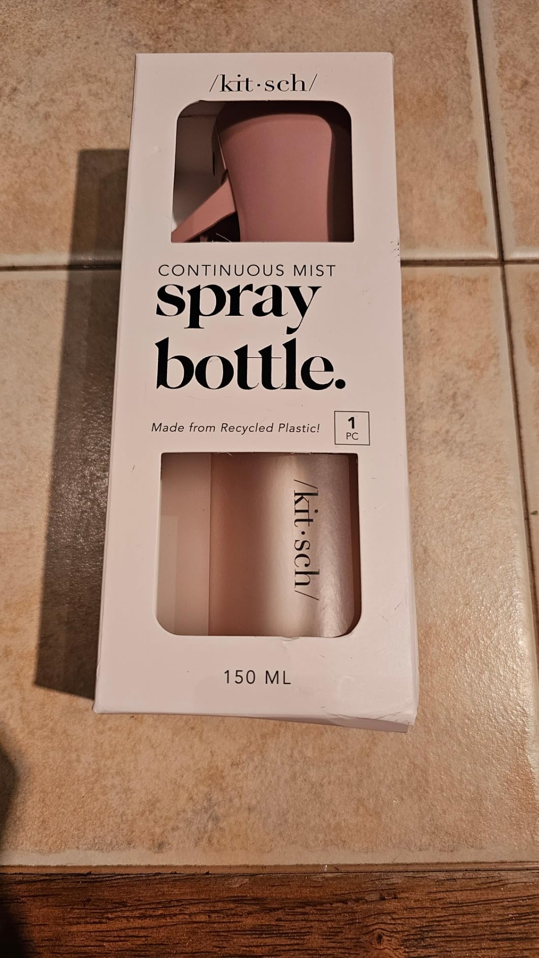 Kitsch Spray Bottle for Hair - Continuous Water Mister with Ultra Fine Mist for Hairstyling, Barbers, Salons, Plants, Versatile Spray Bottles for Cleaning - Made from Recycled Plastic - White, 5 oz | Amazon (US)