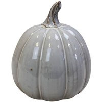Four Candle Glazed Ceramic Pumpkin Decoration Autumn Home Décor Ornament in White | Debenhams UK