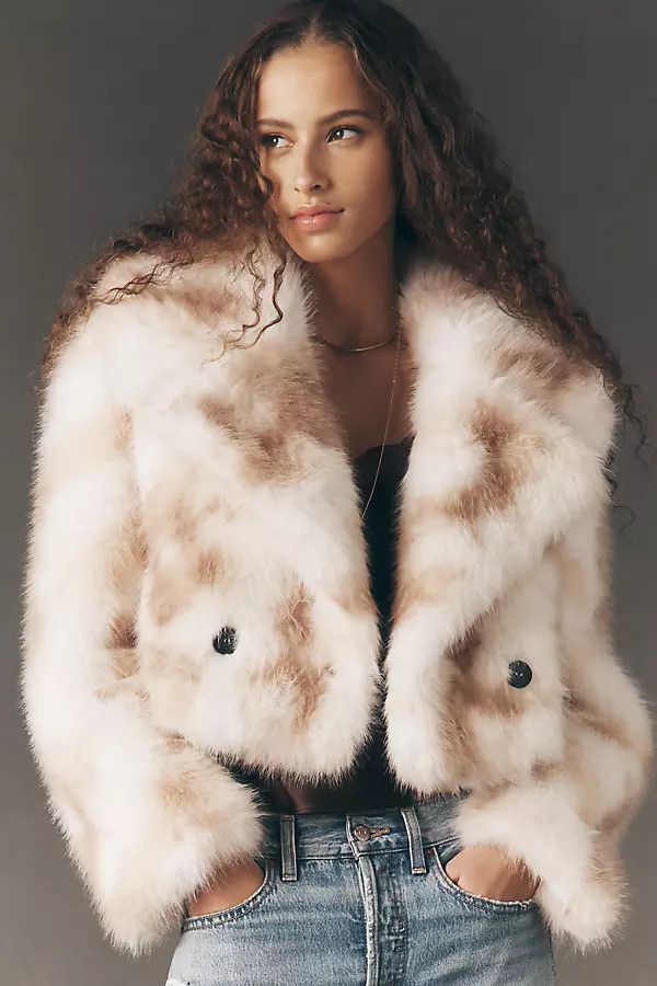 Faux Fur Crop Jacket | Anthropologie (US)