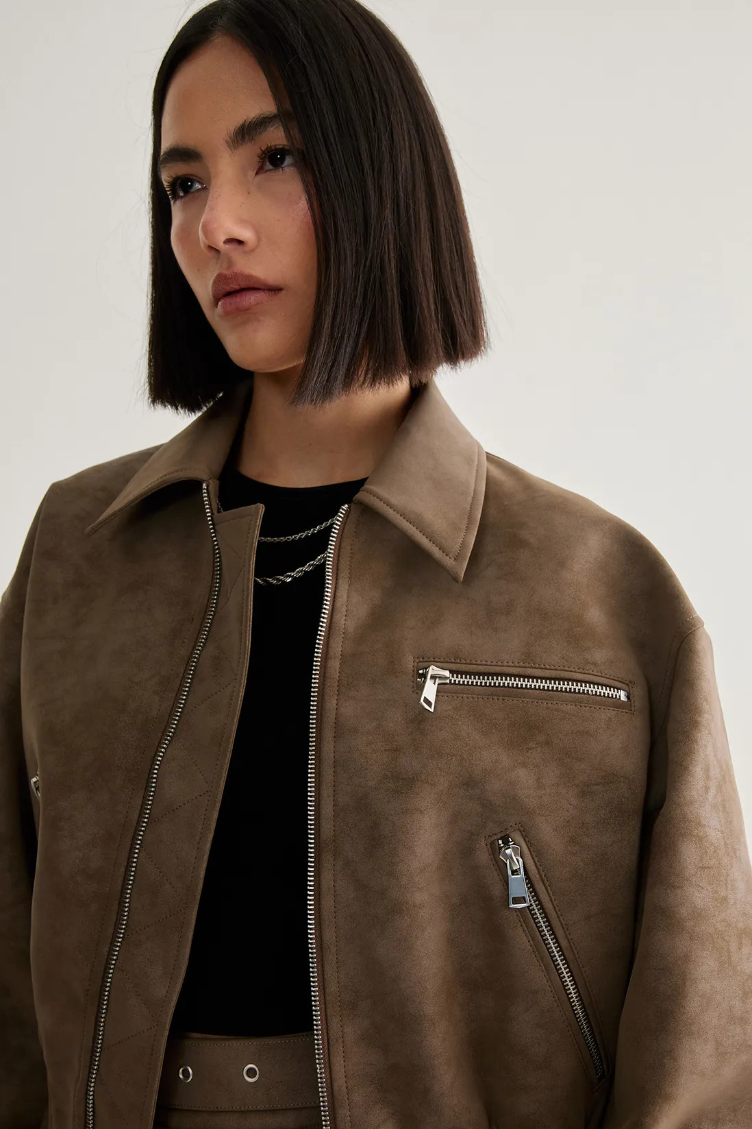 Jackets & Coats | Distressed Faux Leather Bomber Jacket | NastyGal | NastyGal UK