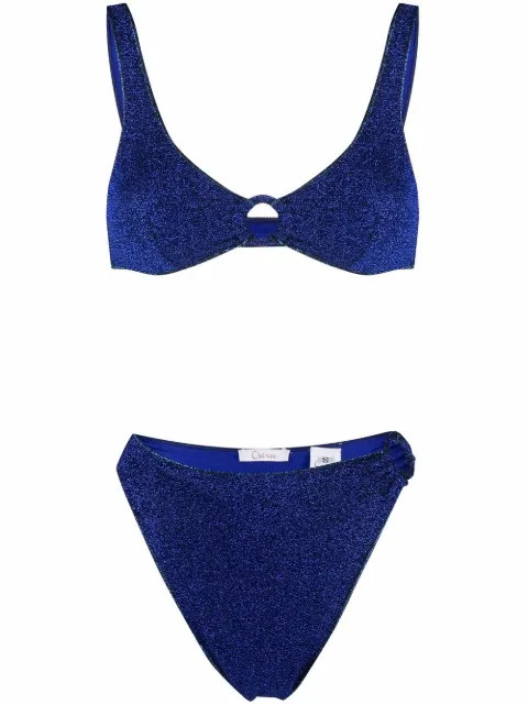 Oséree lurex-detail two-piece Bikini Set  - Farfetch | Farfetch Global