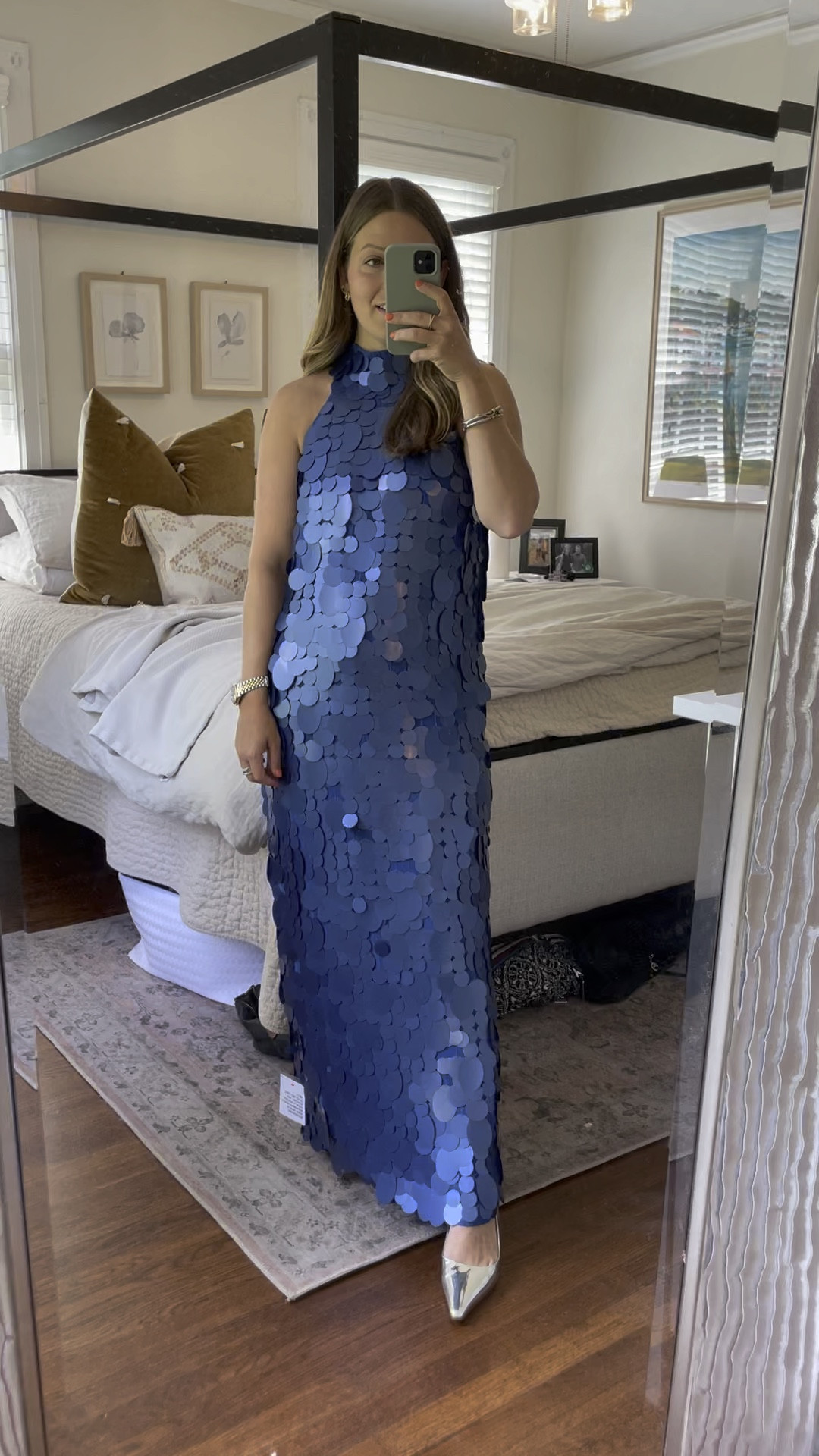 blue disc dress Lizabella Diamante Disc Pencil Dress, Blue main image 0