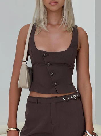 Airi Top Brown | Princess Polly US