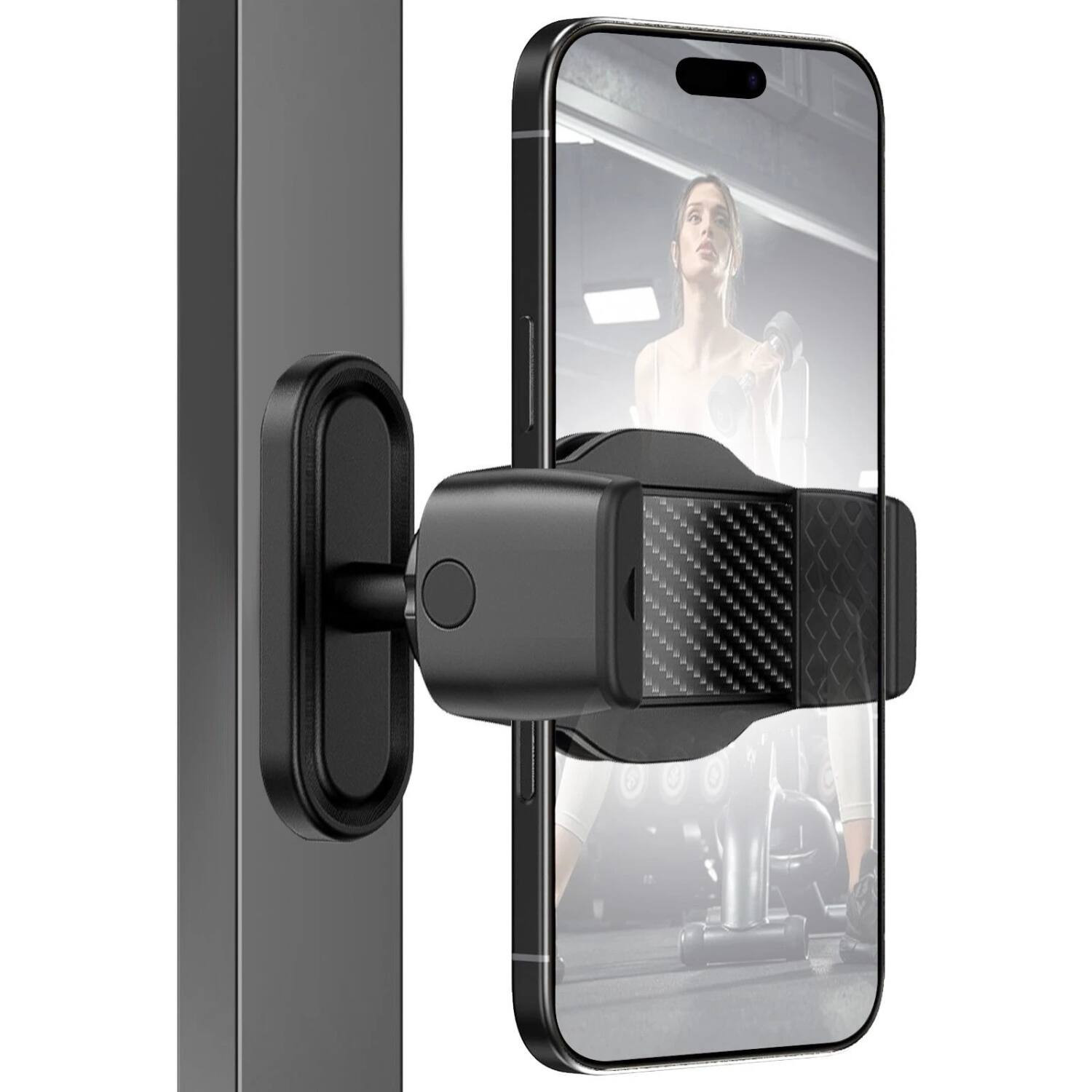 Stock Preferred - Gym Golf Cart Magnetic Phone Holder 360° Adjustable for 4.7-6.5"" iPhone Samsung - Black | Best Buy U.S.