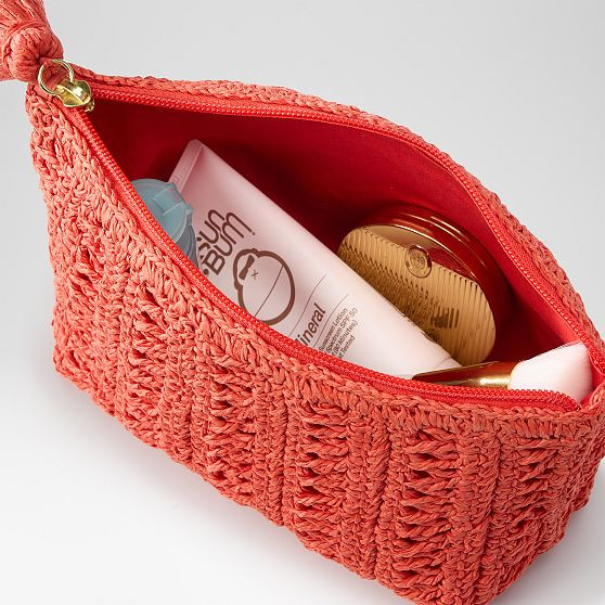 Soleil Raffia Tassel Pouch | Mark and Graham