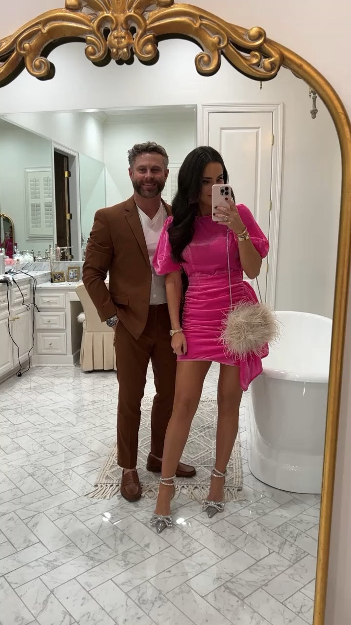 Valentines outfit, date night, rhode velvet dress, mach and mach, Loeffler Randal feather bag

#LTKSeasonal #LTKstyletip