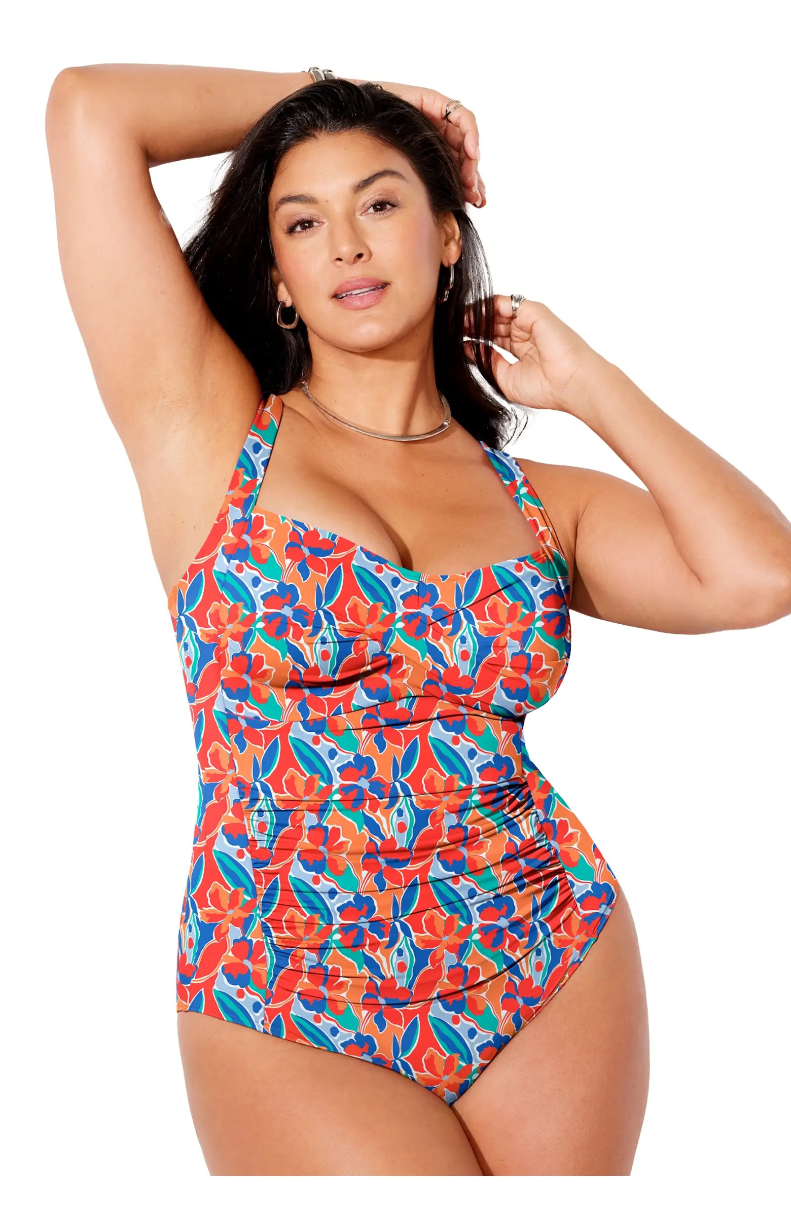 Ruched Twist Front One Piece Swimsuit | Nordstrom