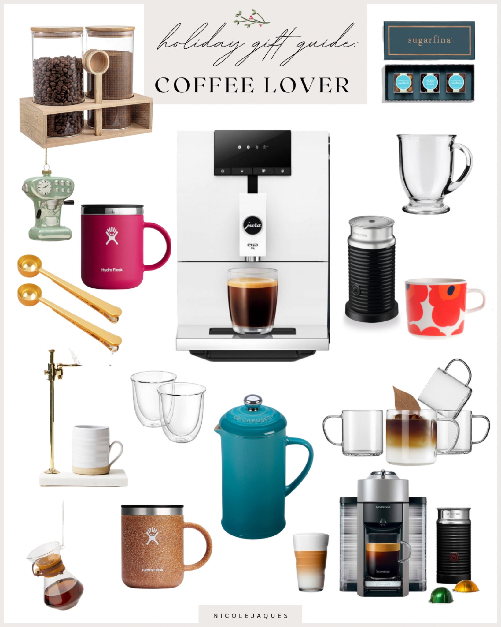 Gifts for the coffee lover. 
Cappuccino  | Le Creuset | Glassware| Hydroflask | French Press 

#LTKhome #LTKfindsunder100 #LTKGiftGuide