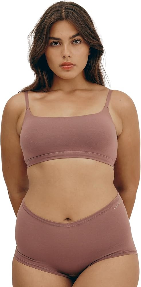 Organic Basics Women's Flex Scoop-Neck Cotton Bralette | Amazon (US)