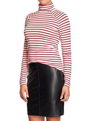 Old Navy Womens Jersey Turtlenecks Size L Tall - Red stripe | Old Navy US