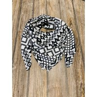 Black & White Aztec Wild Rag, Southwest Rag | Etsy (US)