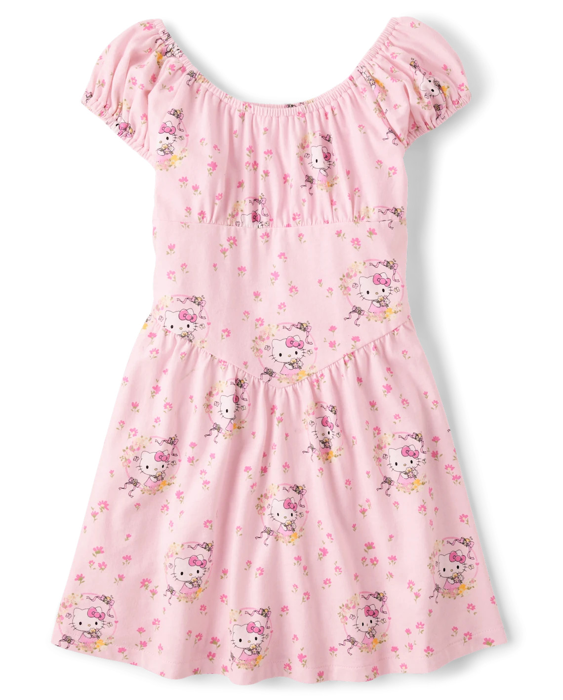 Girls Hello Kitty® Print Drop Waist Dress - pink | The Children's Place