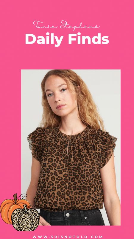 Women’s Flutter Sleeve Leopard Blouse | Old Navy New Arrivals | Work Outfit | Girls Night Out | Date Night | 50 is not old 

#LTKstyletip #LTKHoliday #LTKworkwear