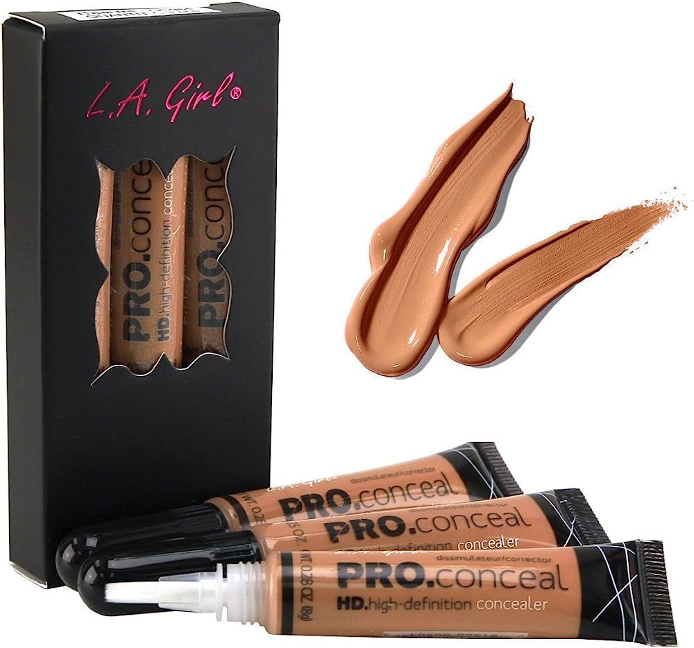 LA Girl HD Pro Conceal High Definition Concealer (Toffee) (pack of 3) | Amazon (US)