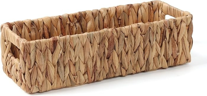Wicker Storage Baskets with Handle Water Hyacinth Basket for Organizing Decorative Storage Bins f... | Amazon (US)