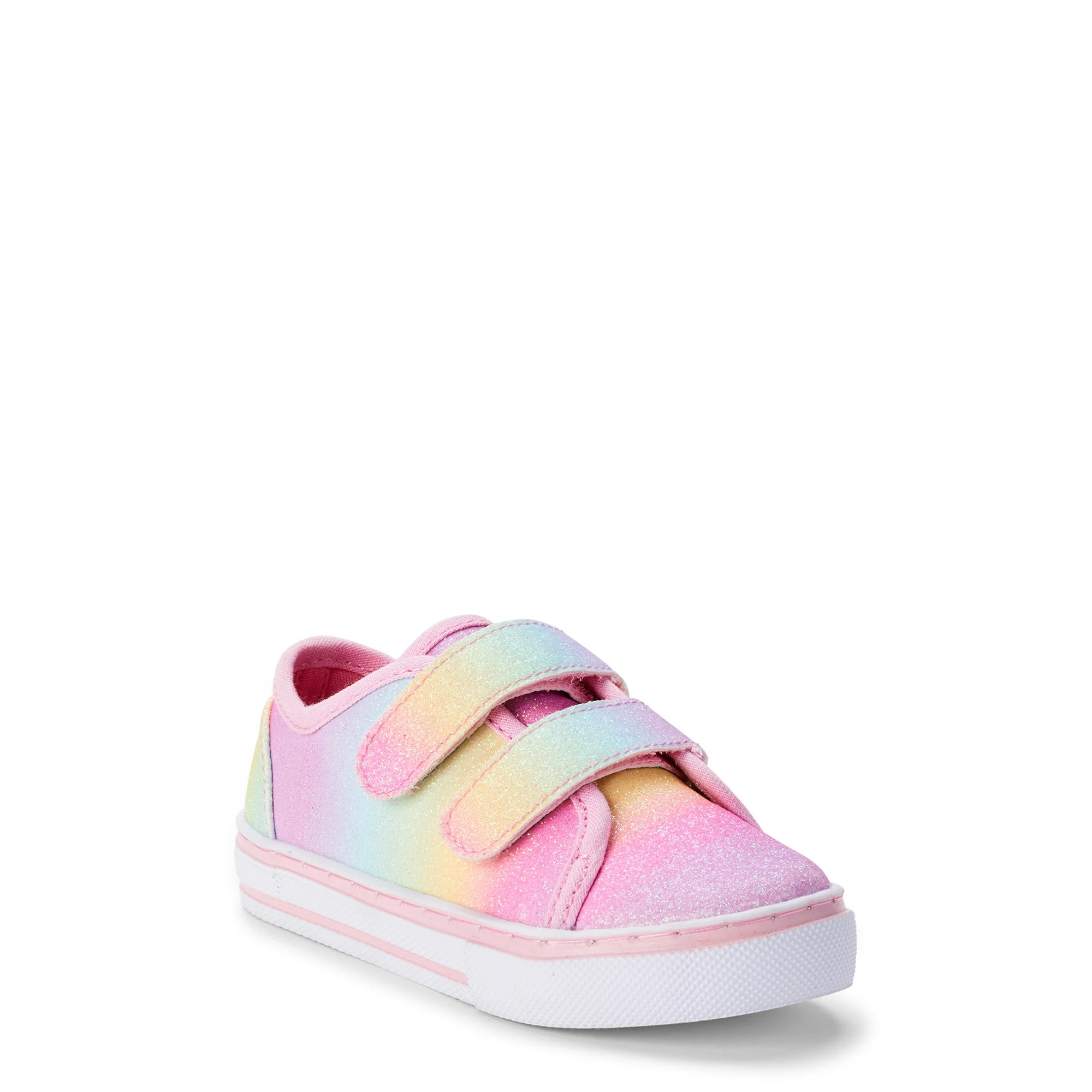 Wonder Nation Pastel Rainbow Casual Two Strap Sneaker (Toddler Girls) | Walmart (US)