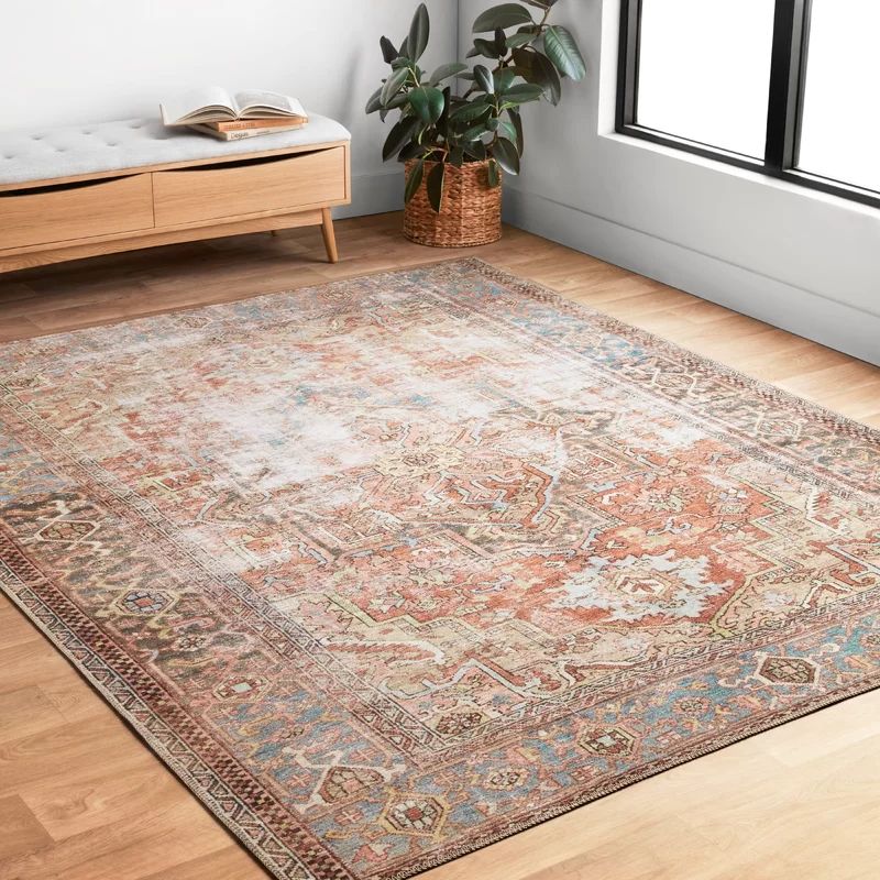 Skye Oriental Terracotta Area Rug | Wayfair North America