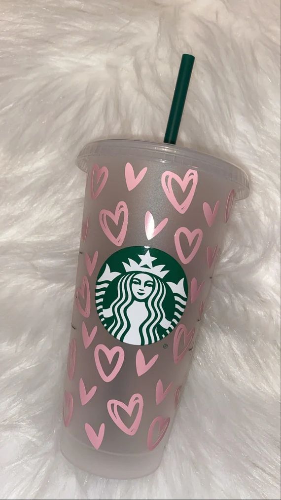Starbucks UK Personalised Reusable Cups Heart Print Best - Etsy UK | Etsy (UK)