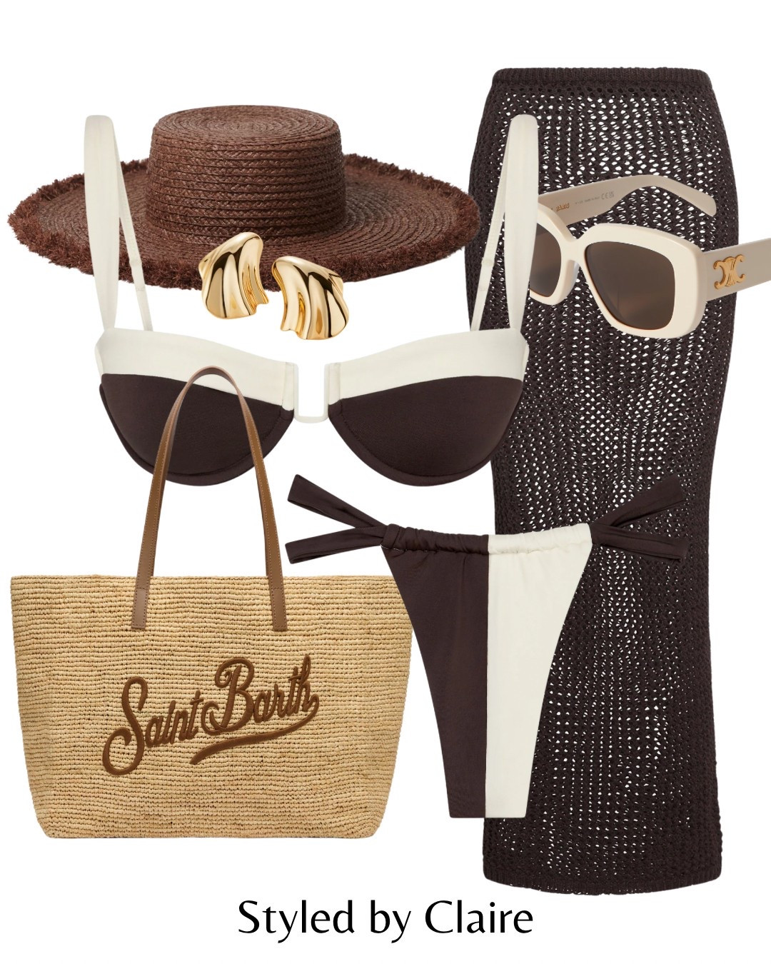 Styling Mondays Swimwear🧉🧉
Tags: espresso brown neutral swimwear swim poolside beach club bikini sarong bottoms crochet skirt raffia bag hat fringe fashion summer inspo outfit ideas holiday vacation chic Dubai st tropez Cannes Barcelona Ibiza 

#LTKsummer #LTKstyletip