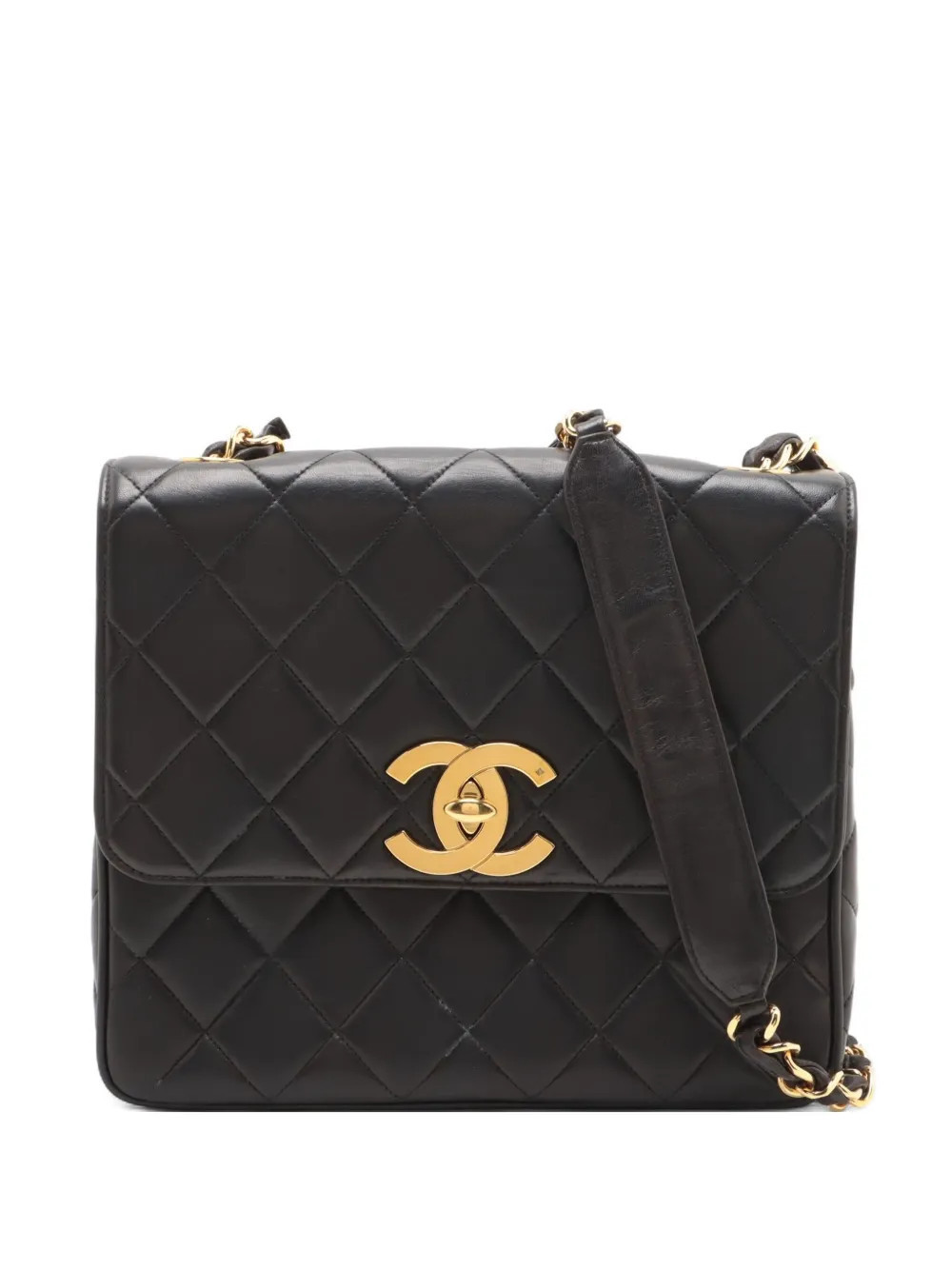 CHANEL Pre-Owned quilted chain bag - Black | Farfetch Global
