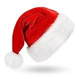 BOSONER Christmas Hat,Santa Hat,Xmas Holiday Hat for Adults,Unisex Velvet Comfort Christmas Hats ... | Amazon (US)