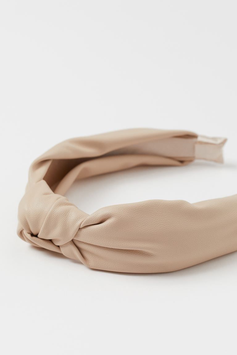 Alice band in imitation leather with a decorative knot on top. | H&M (UK, MY, IN, SG, PH, TW, HK)
