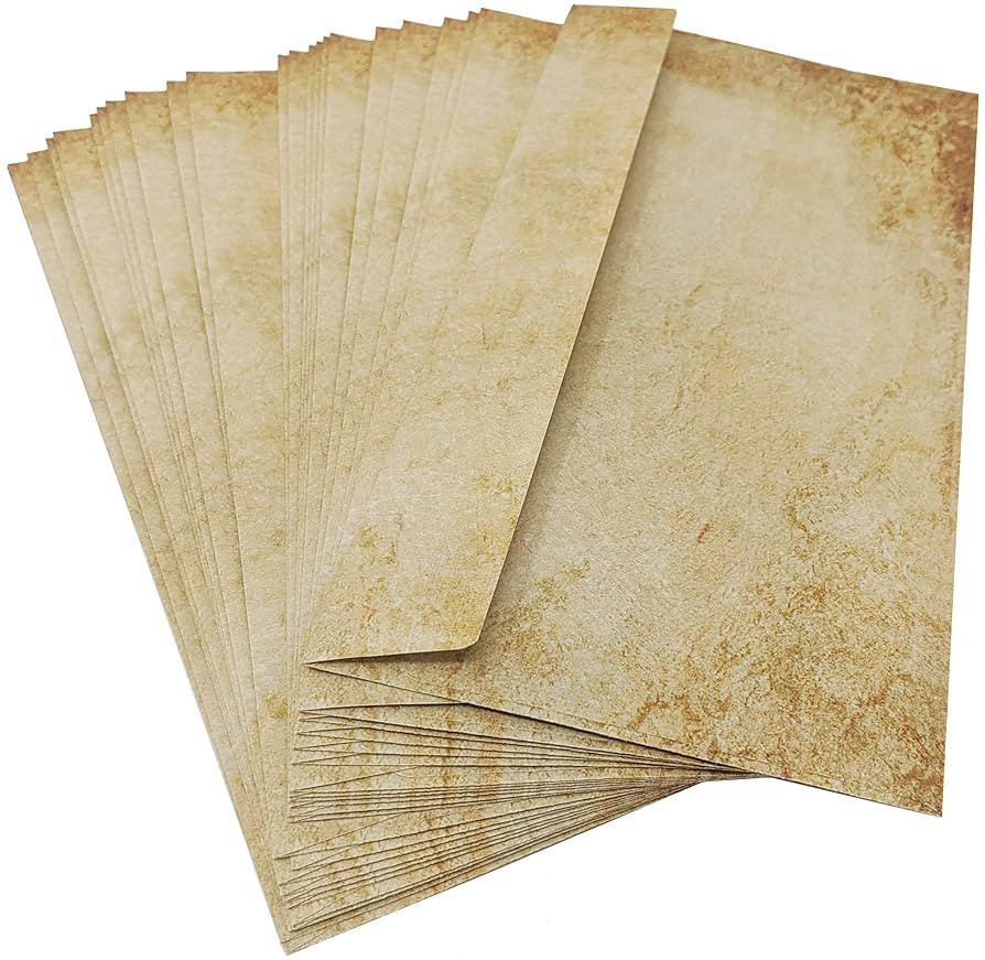 30 x Vintage and Antique Looking Envelopes Made from Recycled Paper (30) | Amazon (US)