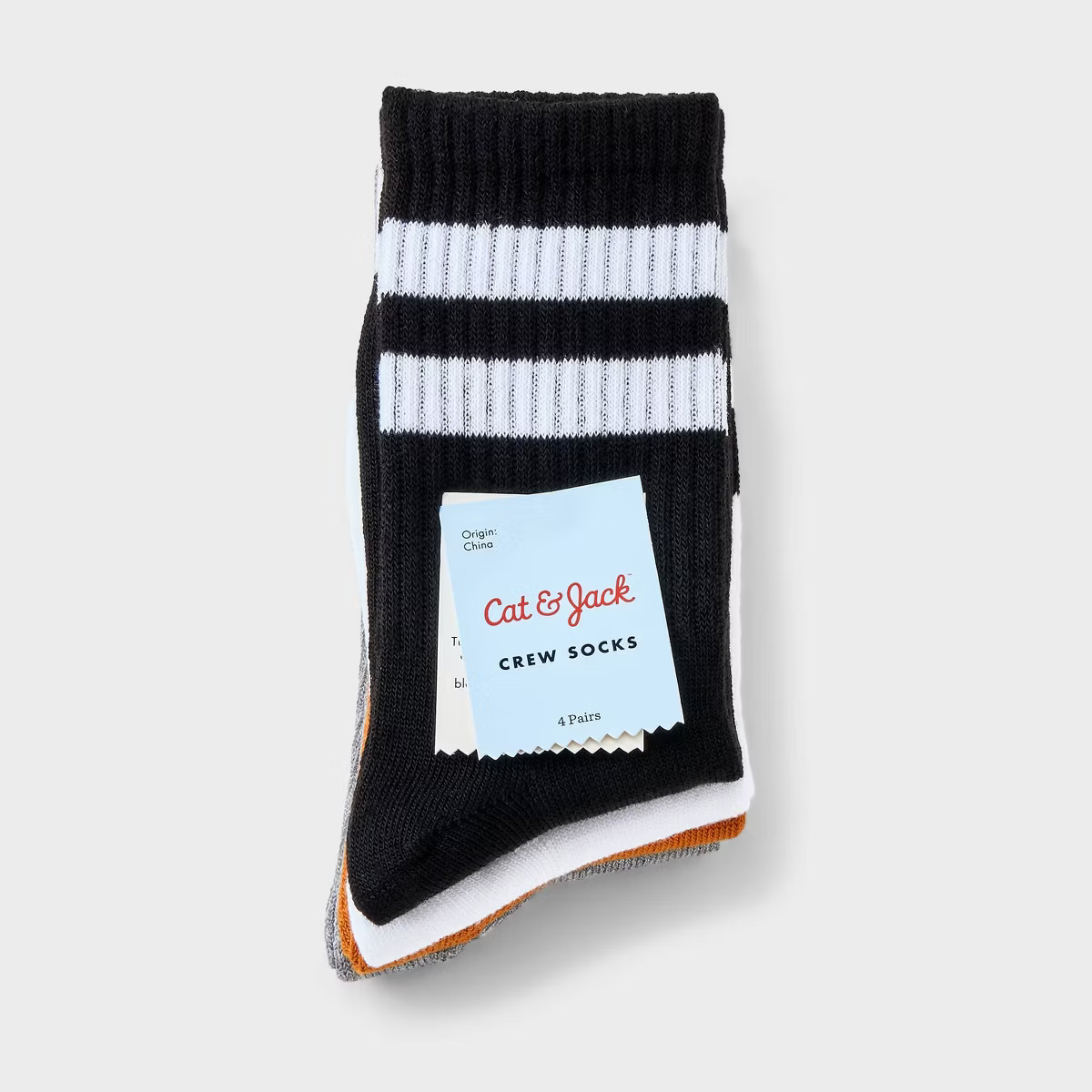 Boys' 4pk Striped Crew Socks - Cat & Jack™ | Target