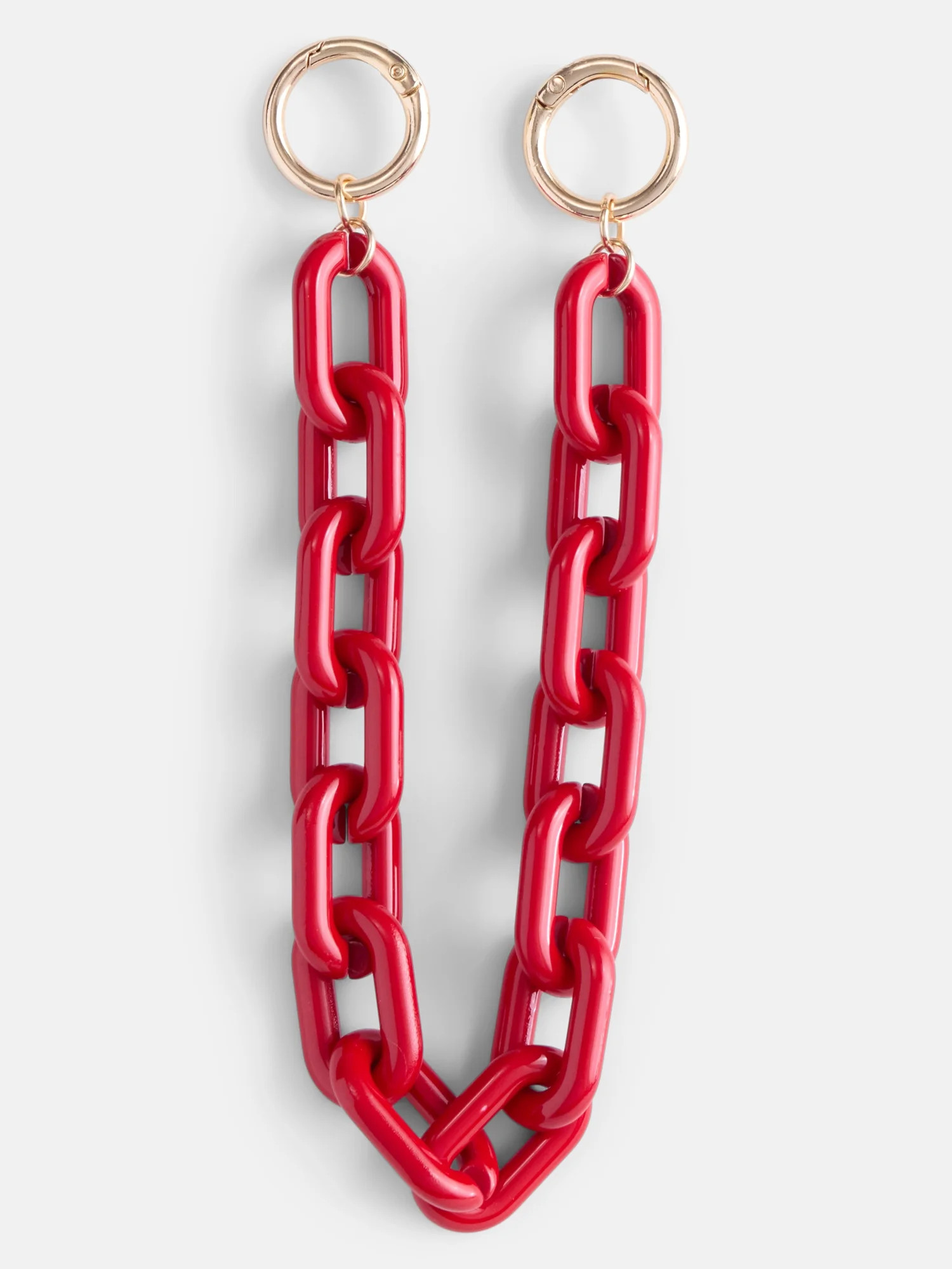 No Boundaries Women’s Game Day Chain Swag Charm, Red | Walmart (US)