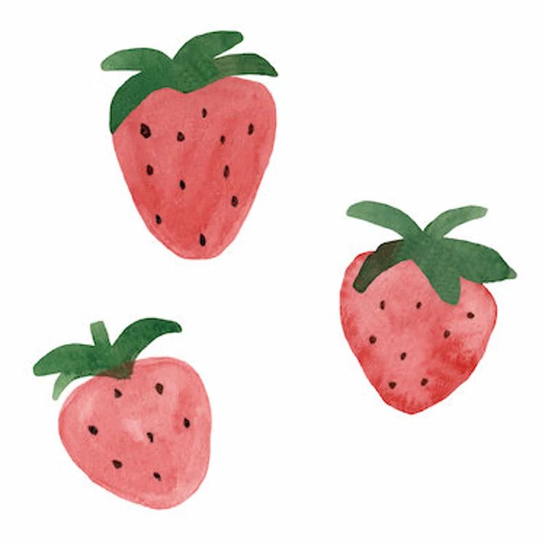 Strawberries Decal - Etsy | Etsy (US)