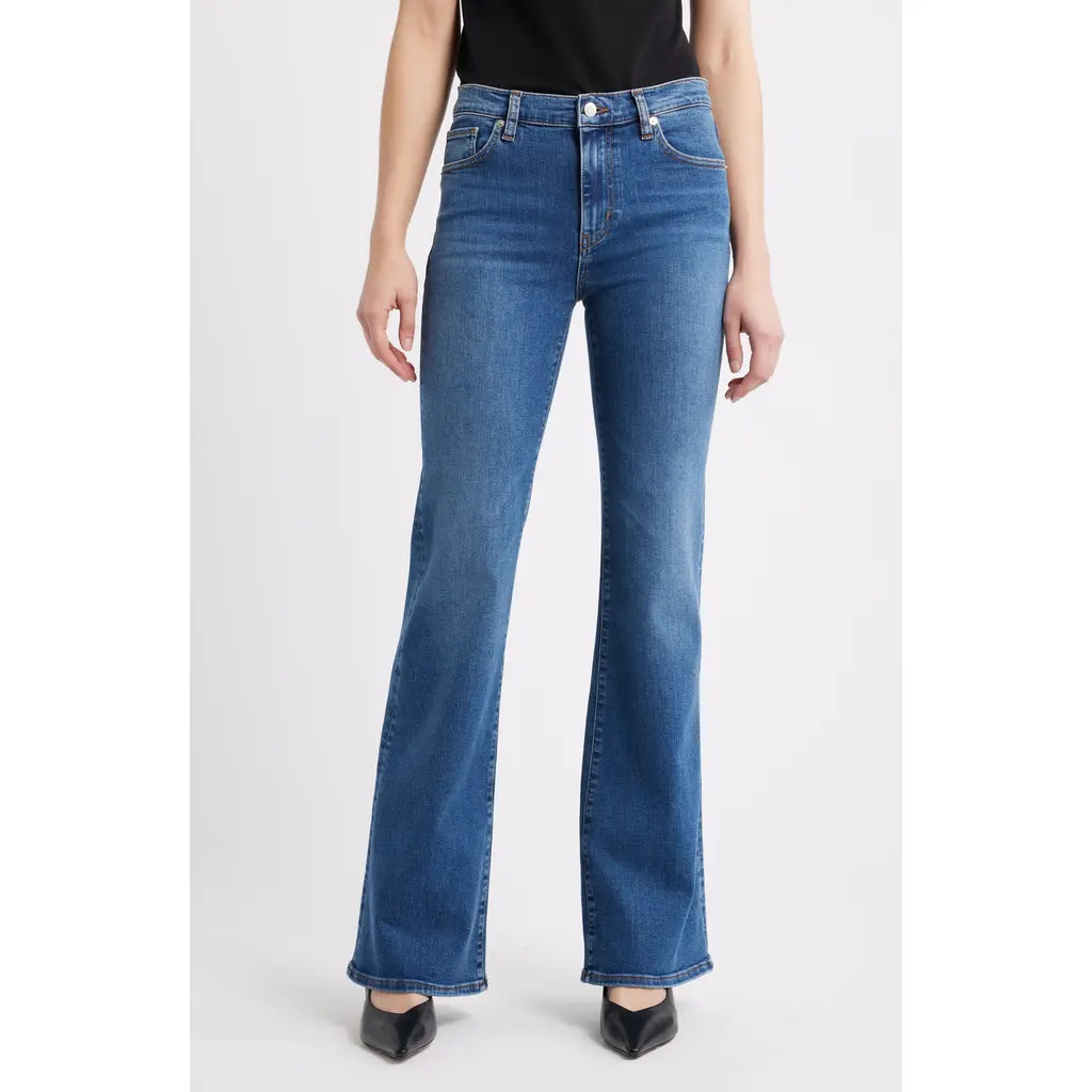 FRAME The Icon High Waist Flare Jeans in Foxley at Nordstrom, Size 29 | Nordstrom