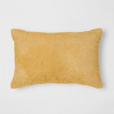 Citron Perforated Leather Lumbar Pillow - Project 62™ + Nate Berkus™ | Target