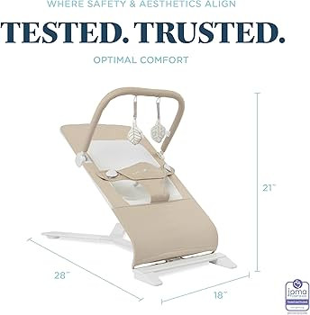 Baby Delight Alpine Deluxe Portable Bouncer, Infant, 0-6 Months, 100% GOTS Certified Cotton Fabri... | Amazon (US)