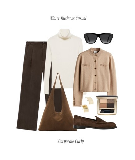 Cozy meets polished—layered neutrals and relaxed tailoring for easy winter workdays. 
winter business casual, wool blend turtleneck, straight-fit pants, pleated trousers, button detail cardigan, cozy work outfit, neutral winter style, layered winter look, office outfit inspo, LTK winter fashion

#LTKItBag #LTKWorkwear #LTKShoeCrush