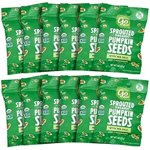 Go Raw Organic Sprouted Pumpkin Seeds, 1 oz, 12 Pack, Sea Salted, Keto, Kosher, Superfood | Amazon (US)