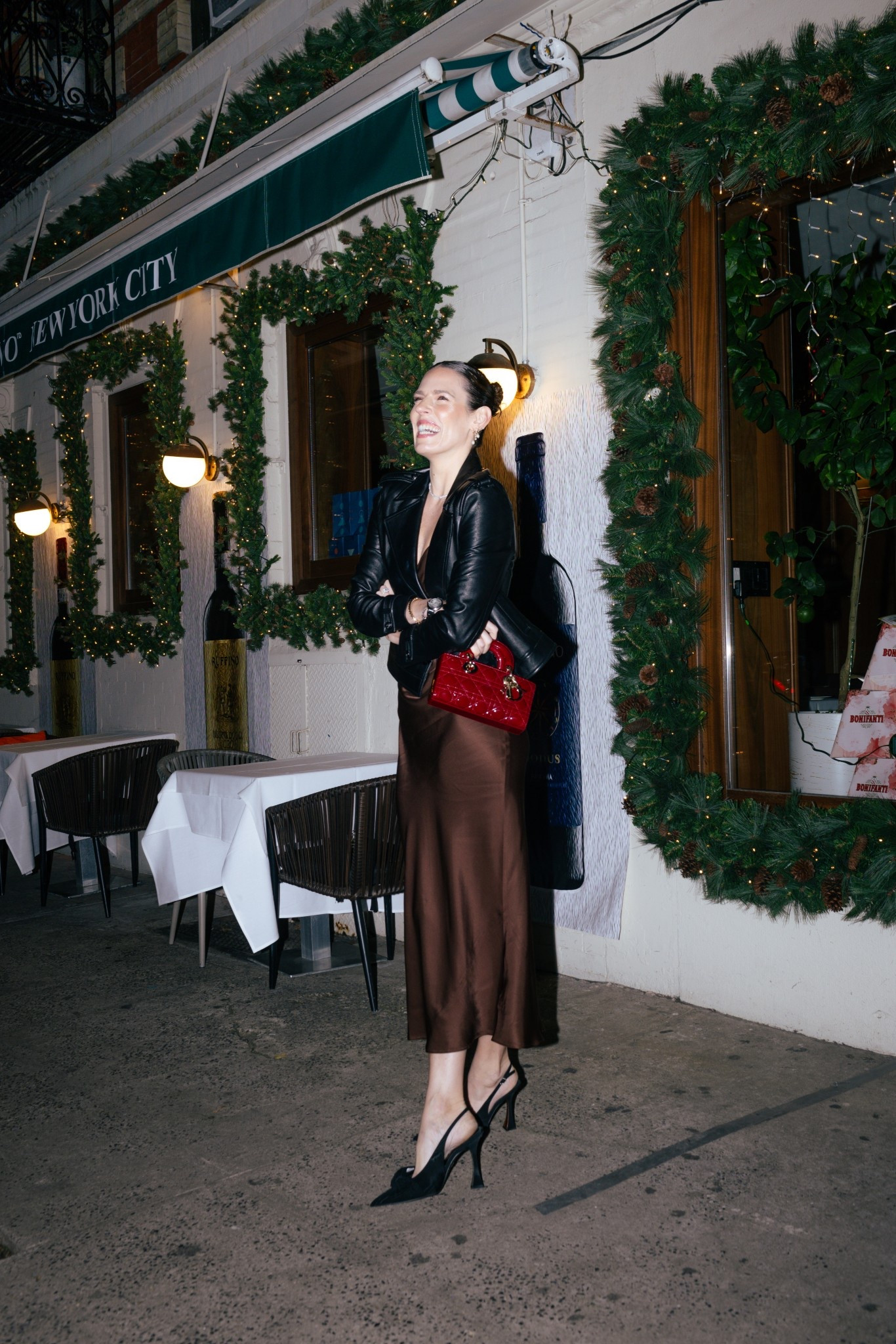 An easy little outfit formula. Chocolate brown slip dress + cropped leather trench jackett

#LTKOver40 #LTKHoliday #LTKTall