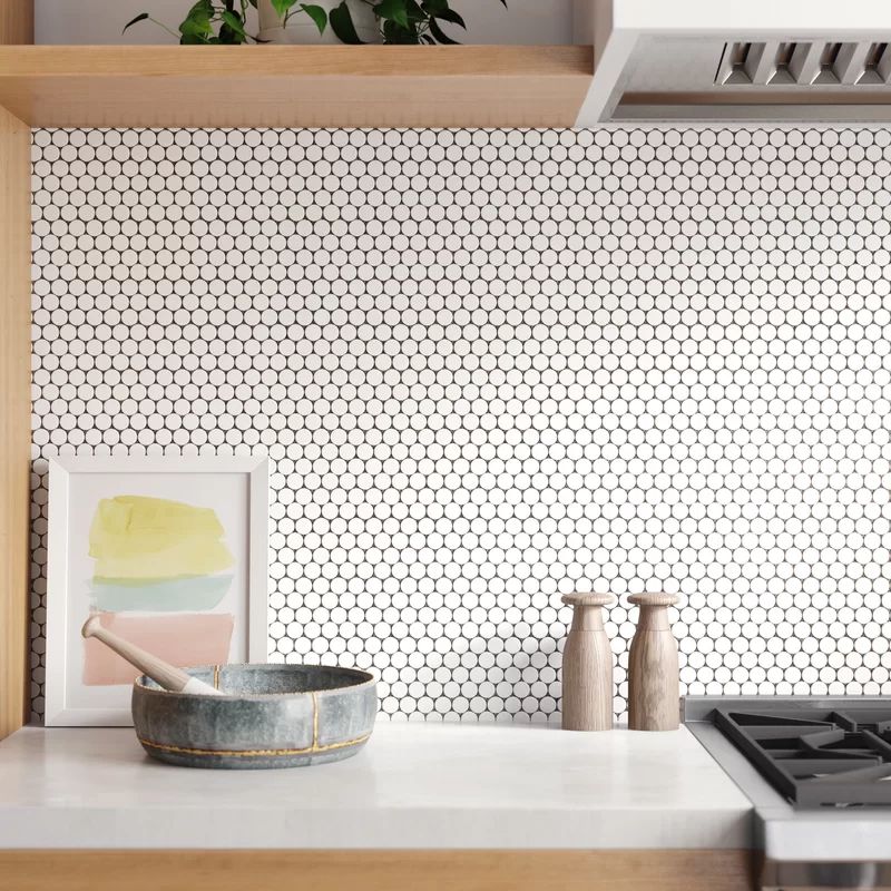 Dot 0.8" x 0.8" Porcelain Mosaic Wall & Floor Tile | Wayfair North America