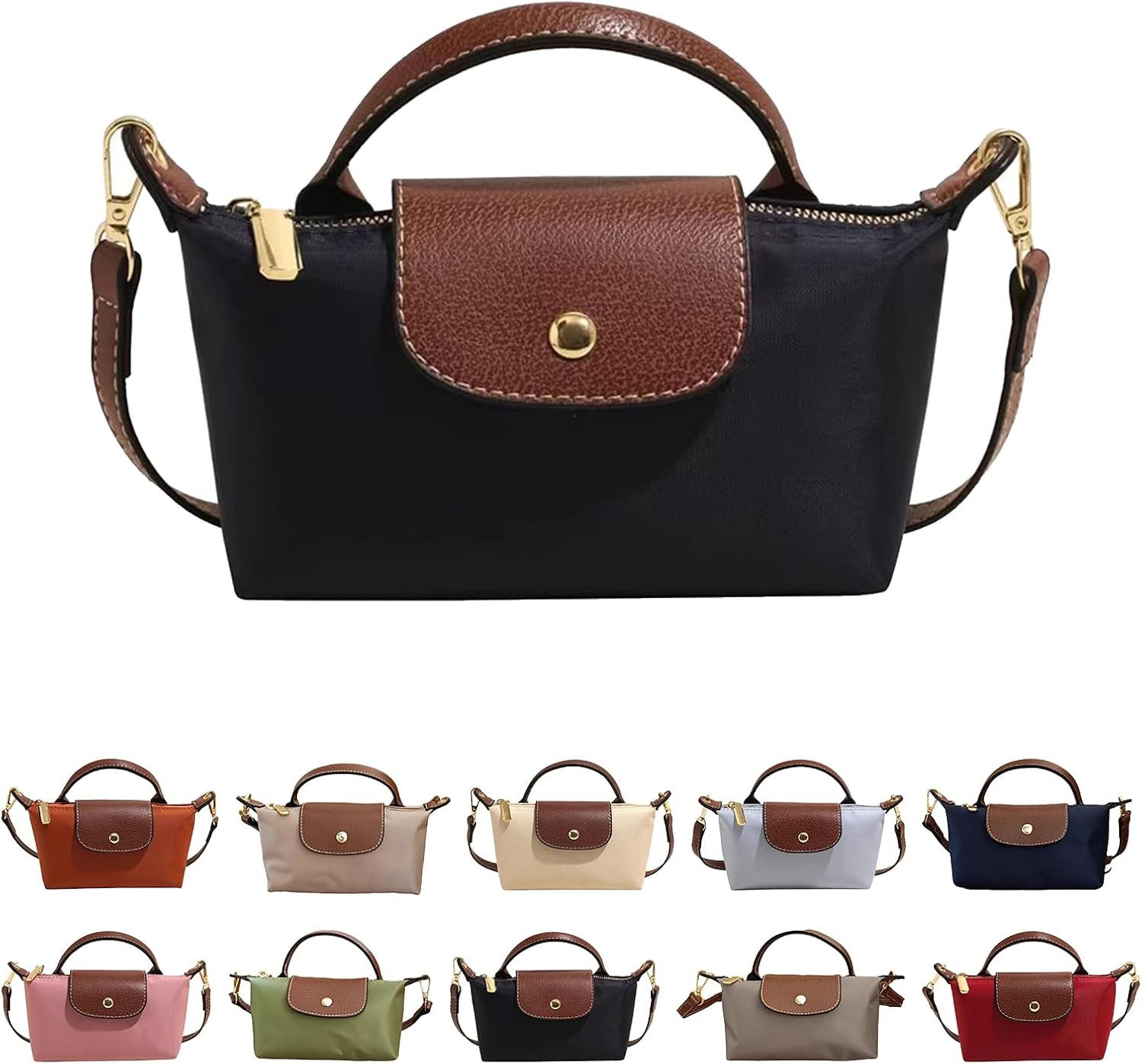 Mini Crossbody Bag for Women - Adjustable Strap Shoulder Purse, Small Spacious Tote with Zipper Pockets for Phone Wallet Keys | Amazon (US)