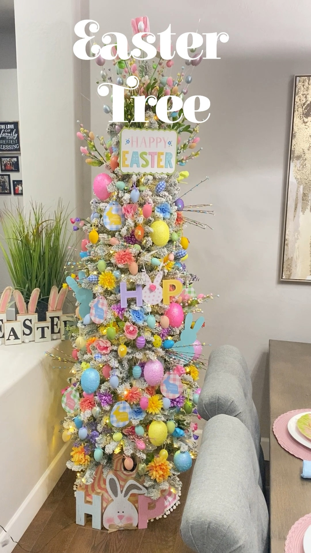 Happy Spring! 🌸🌼🌷🌿Decorate a slim Christmas tree for Easter for under $100! A lot of my decor is from the Dollar Tree, Amazon, At Home, and yard sales ☺️ 

Is this so cute or what?!

#stylewithnancy #easterdecor #Easterdecorations #Springdecor #easterchristmastree #spring2025 #eggsdecor
#hippityhop #hophop #hop #easterbunny

#LTKFindsUnder50 #LTKHome #LTKSeasonal