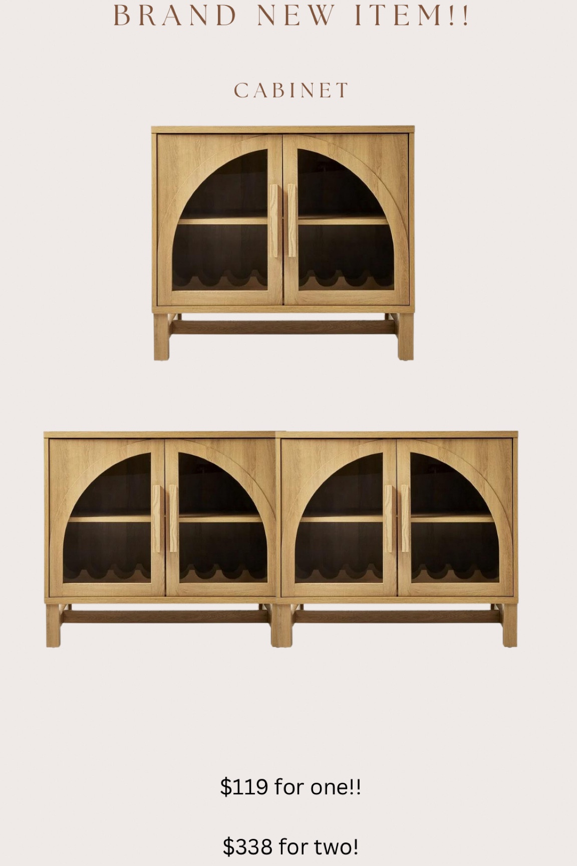 Brand new Walmart item!!!!! 🚨🚨🚨Their viral cabinet now comes in the honey color! Will sellout 

#LTKStyleTip #LTKHome #LTKSaleAlert