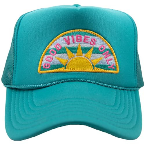 Good Vibes Only Patch Foam Trucker Hat (Deep Teal) | Amazon (US)