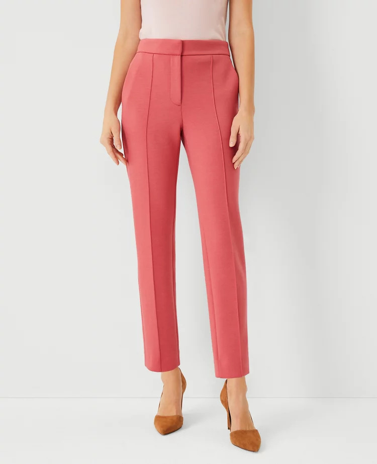 The High Rise Ankle Pant in Double Knit - Curvy Fit | Ann Taylor (US)