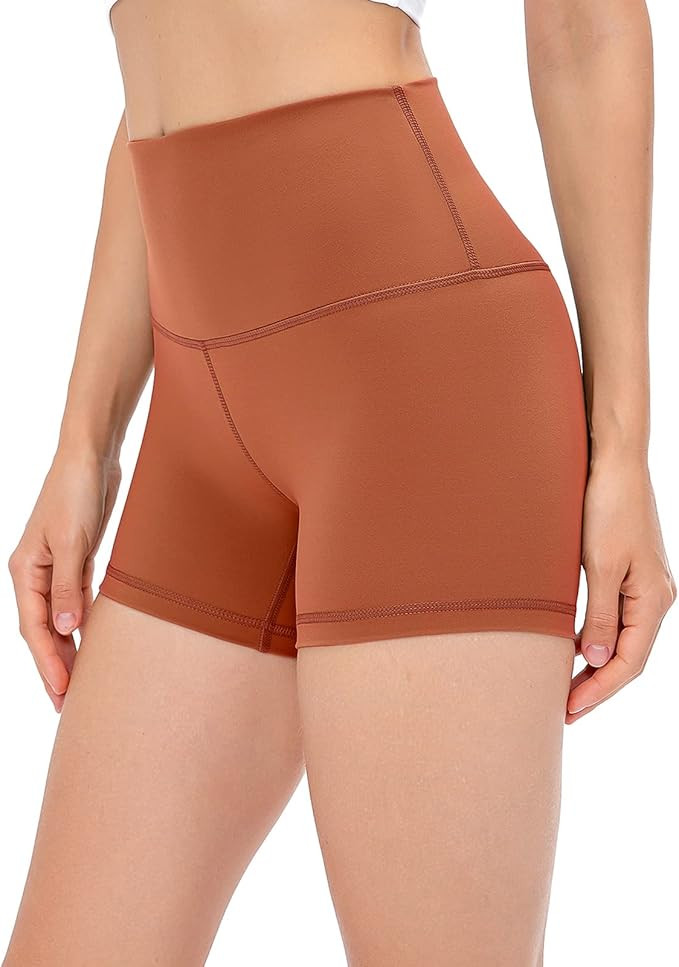 Lavento Women's High Waisted Yoga Shorts Tummy Control 3" / 5" Workout Shorts | Amazon (US)