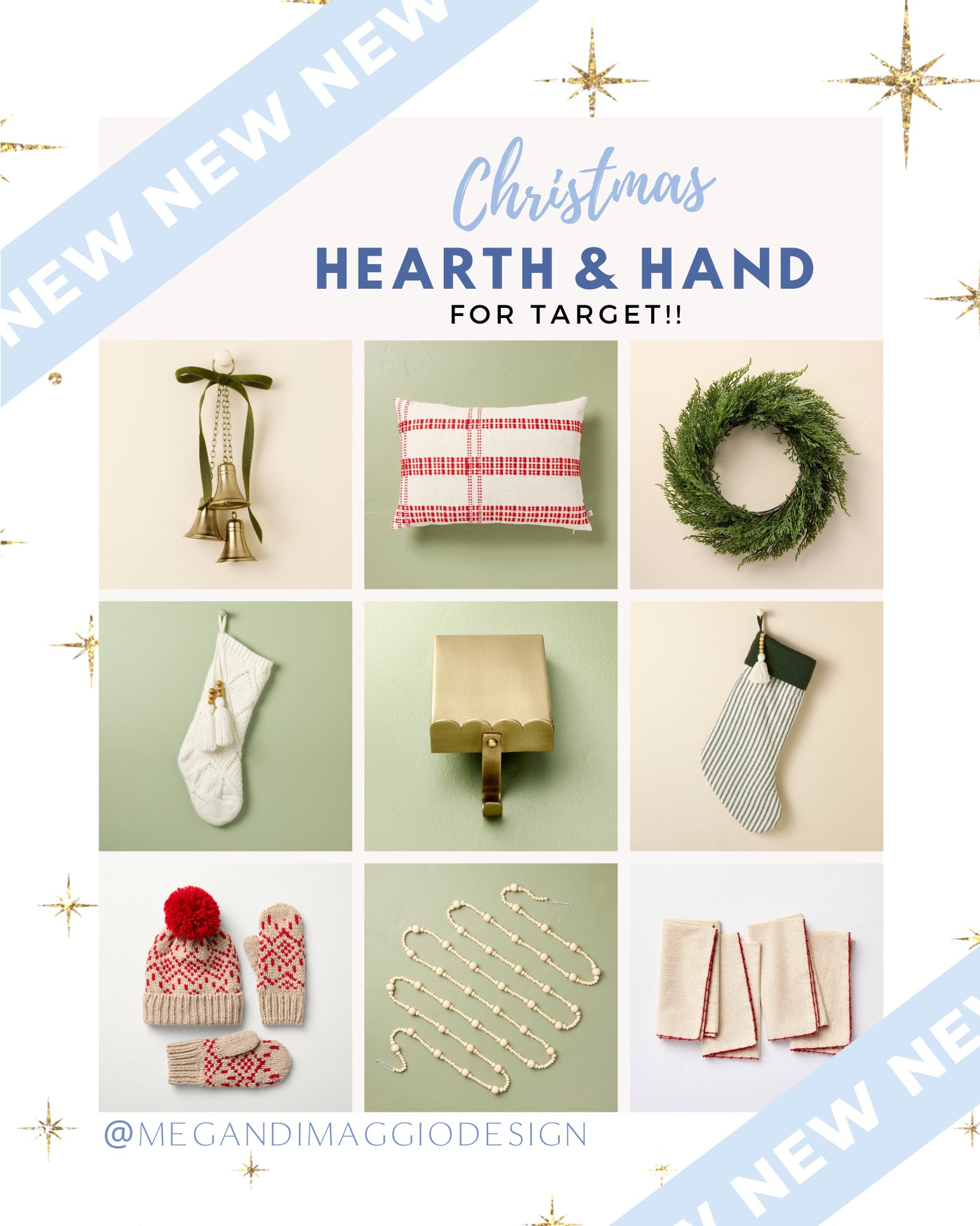 Hearth & Hand x Target Christmas preview!! 🤍 to SAVE THIS POST so you can immediately shop when the new collection  drops Sunday October 7th!! How cute is this fair isle hat & gloves set?! 😍❄️ Also love this mini wreath for kitchen counter stools, have & love these wooden beads for the tree, and these stockings are so cute!! Even more picks linked!✨🎄

#LTKHome #LTKSeasonal #LTKFindsUnder50