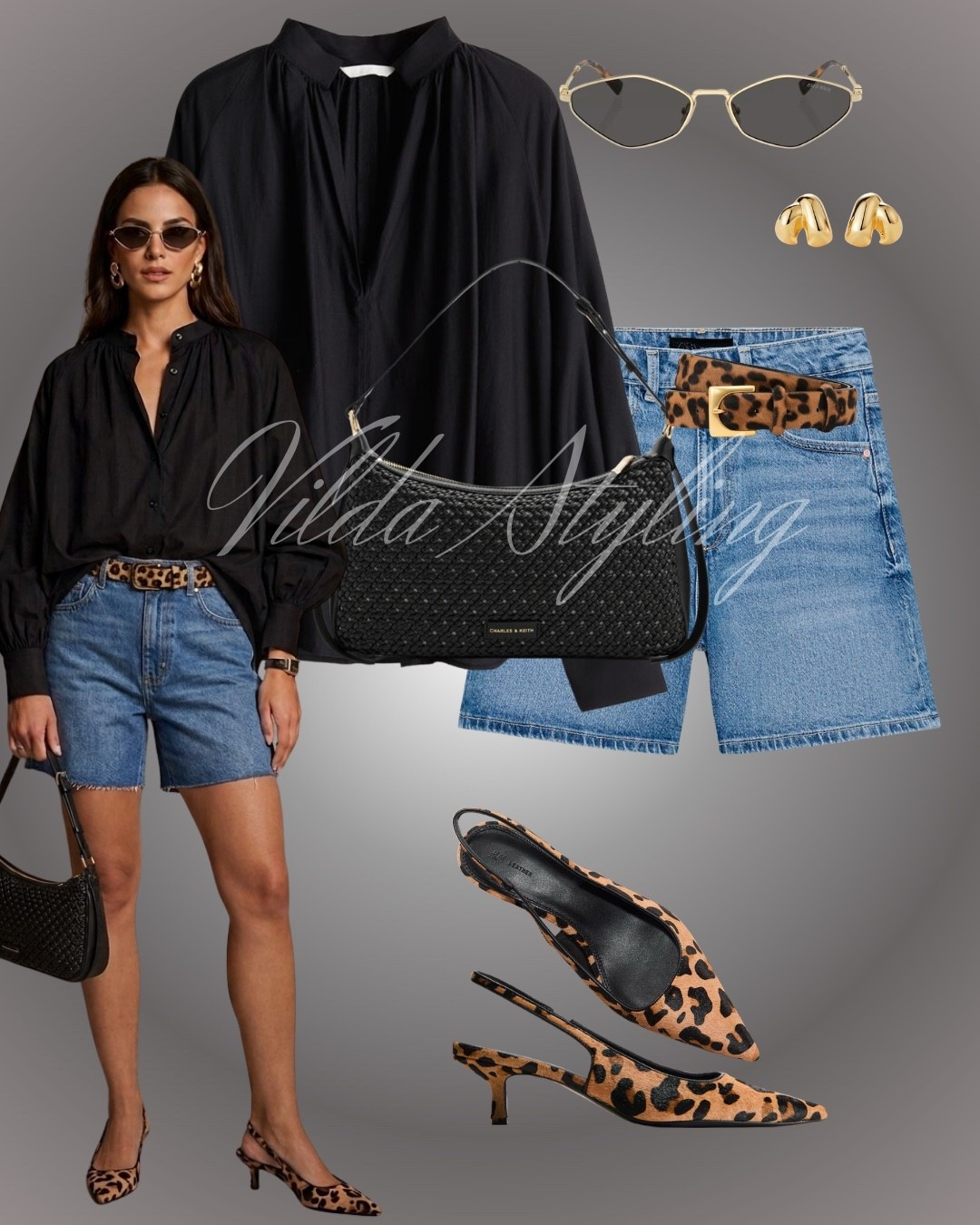 Capture the perfect blend of casual and chic with this sophisticated everyday look. 🐆✨
Combining timeless basics with bold animal print accents, this outfit is proof that denim shorts can be elevated for any occasion. #AnimalPrint #SummerChic #DenimStyle #LeopardPrint

#LTKspring #LTKsummer #LTKluxury