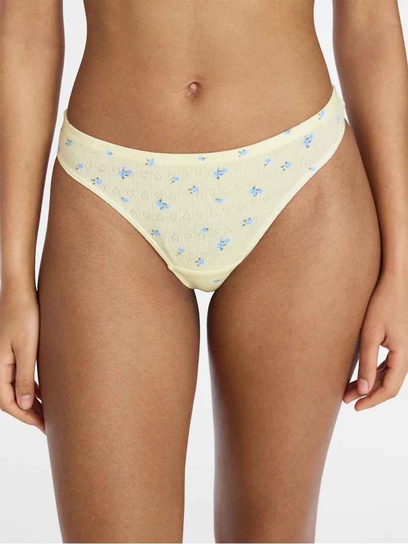 No Boundaries Cotton Thong Panty, Women's XS-XXXL | Walmart (US)