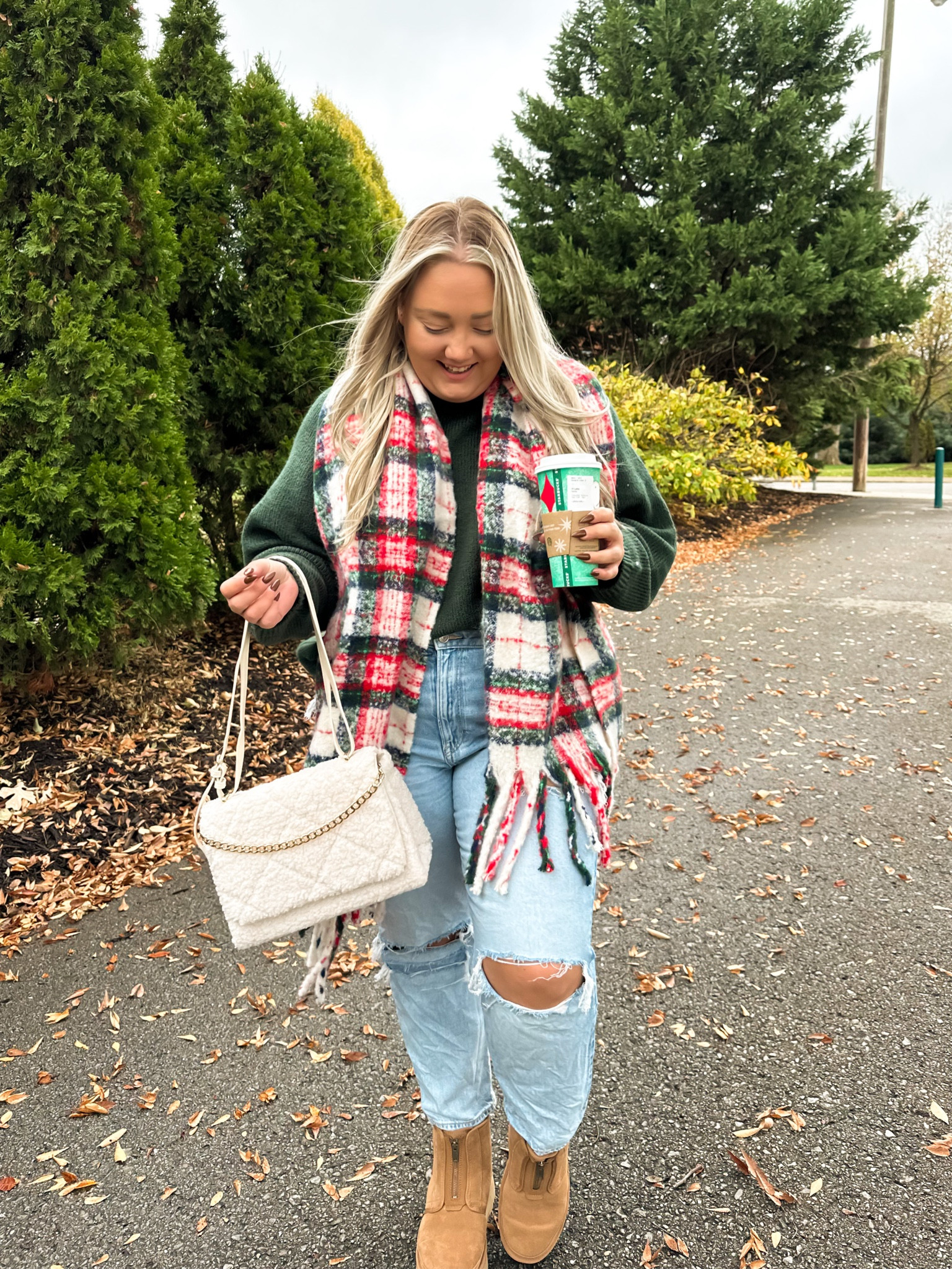 Winter fashion style idea!! Size xxl in sweater and 18 in jeans! 

#LTKCyberweek #LTKunder100 #LTKHoliday