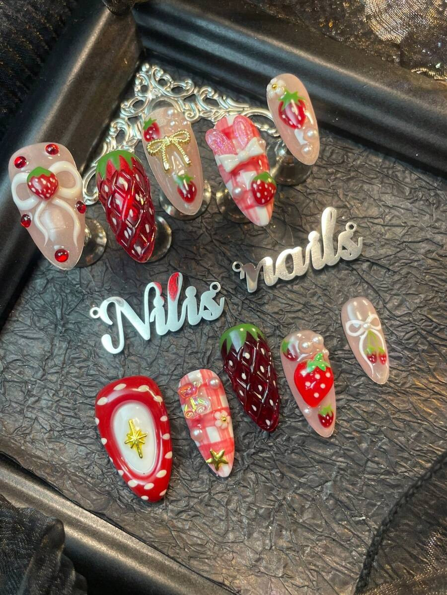 10pcs Halloween Limited Edition Handmade Nail Art Stickers, Create Unique Bohemian Style Nails! T... | SHEIN