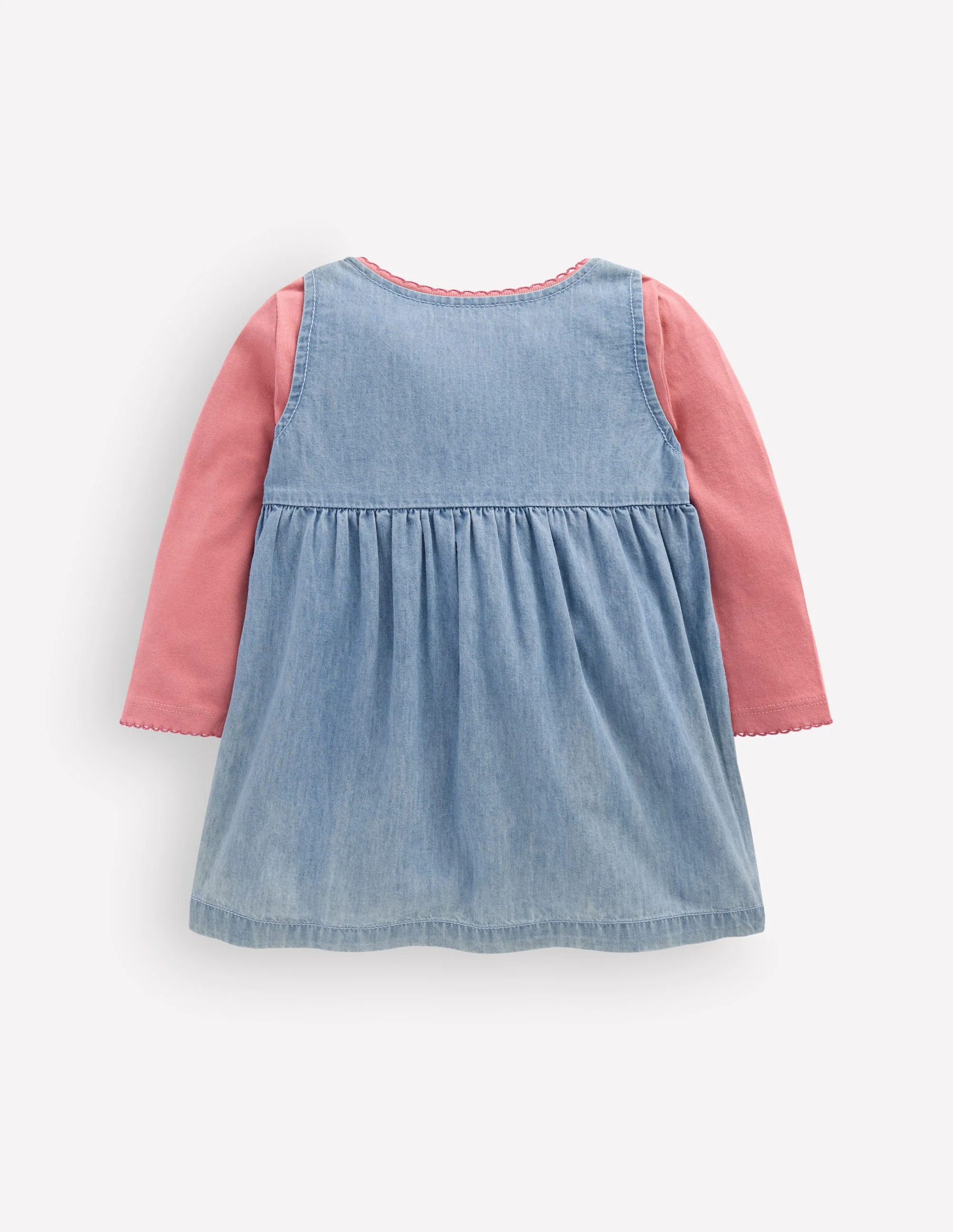 Embroidered Pinny Dress Set-Embroidered Chambray | Boden (US)